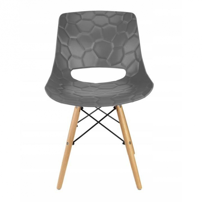 SCAUN STIL SCANDINAV, PP, LEMN, MAX 100 KG, GRI, 45X55X78 CM, LARS [5]