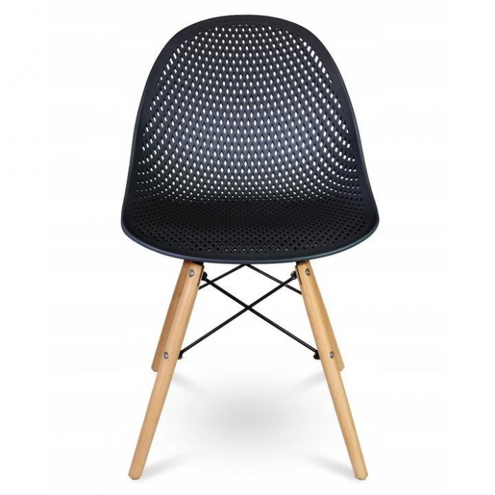 SCAUN STIL SCANDINAV, PP, LEMN, NEGRU, 45X56X77 CM, CAVA [6]