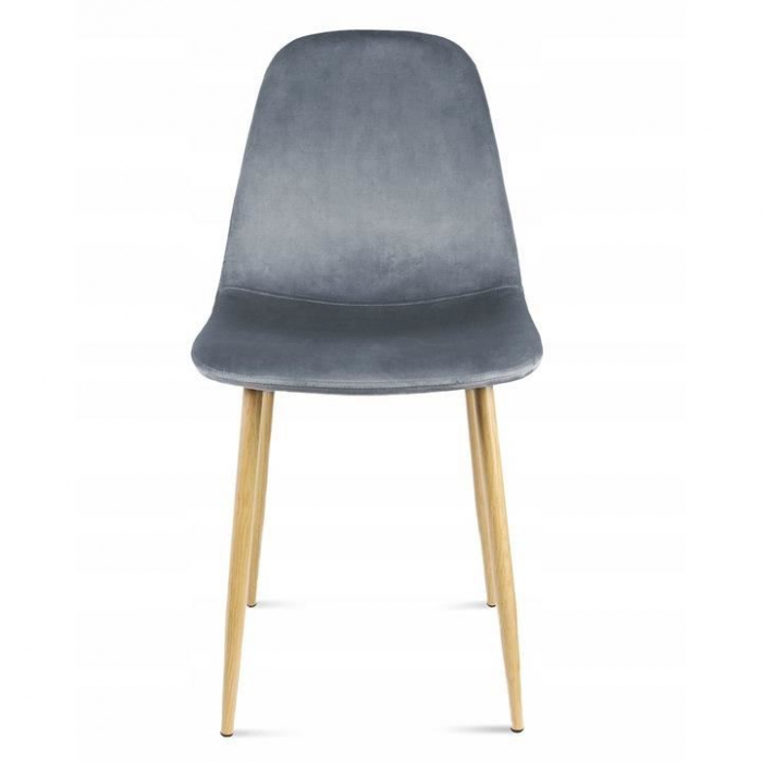 SCAUN TIP SCANDINAV, CATIFEA, MODEL CUSATURA PE SPATE, GRI SI NATUR, MAX 100 KG, 44X52X85 CM, VIGO [5]
