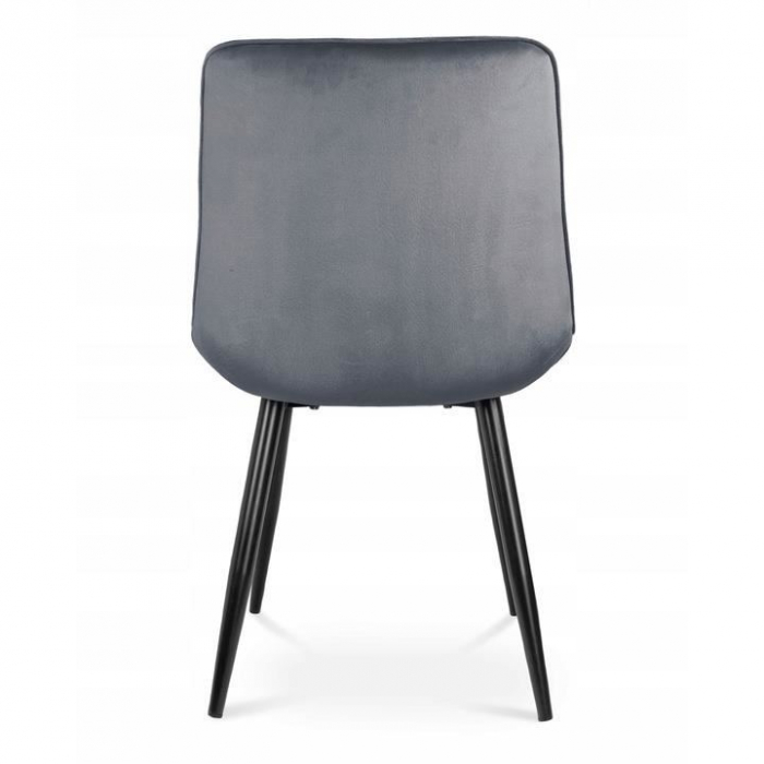 SCAUNE BUCATARIE/LIVING, CATIFEA, METAL, GRI, SET 4 BUC, 54X61X83 CM, VIVA [3]