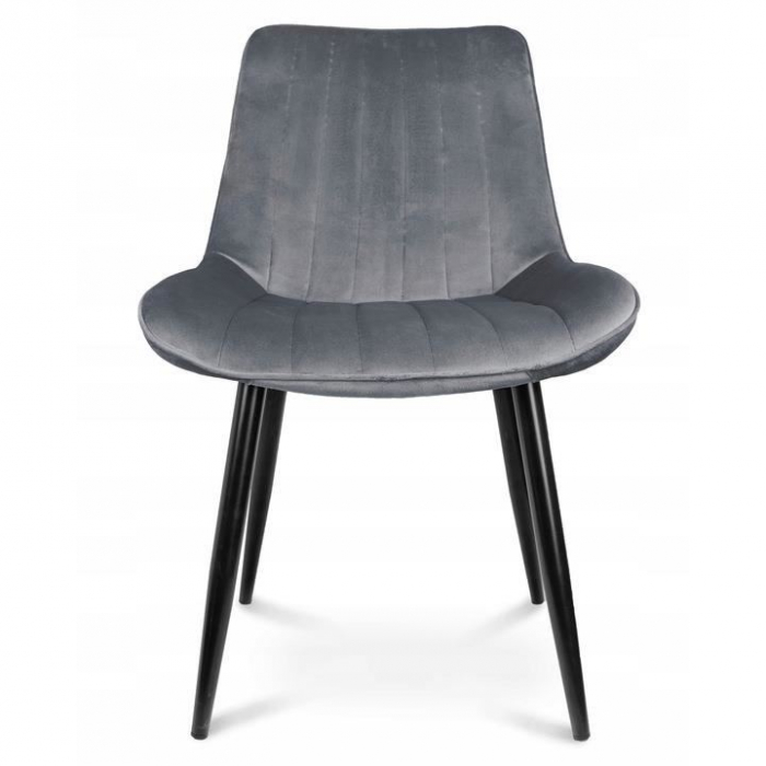 SCAUNE BUCATARIE/LIVING, CATIFEA, METAL, GRI, SET 4 BUC, 54X61X83 CM, VIVA [4]
