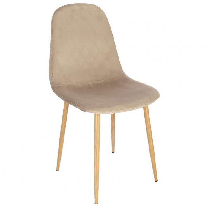 SCAUNE BUCATARIE/LIVING, CATIFEA, MODEL CUSATURA PE SPATE, BEJ, MAX 100 KG, SET 4 BUC, 44X52X85 CM, VIGO, JUMI [8]