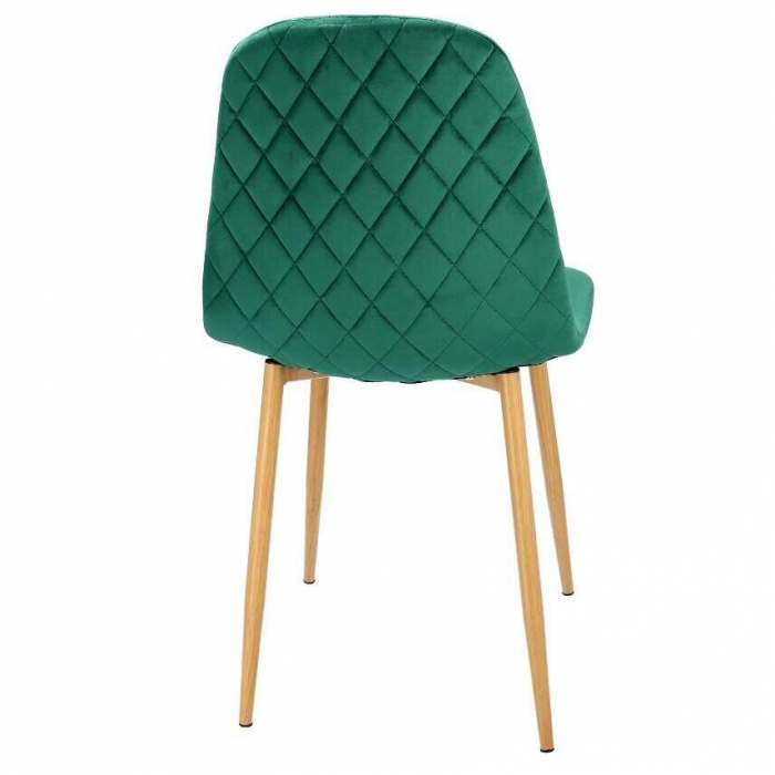 SCAUNE BUCATARIE/LIVING, CATIFEA, MODEL CUSATURA PE SPATE, VERDE, MAX 100 KG, SET 4 BUC, 44X52X85 CM, VIGO, JUMI [6]
