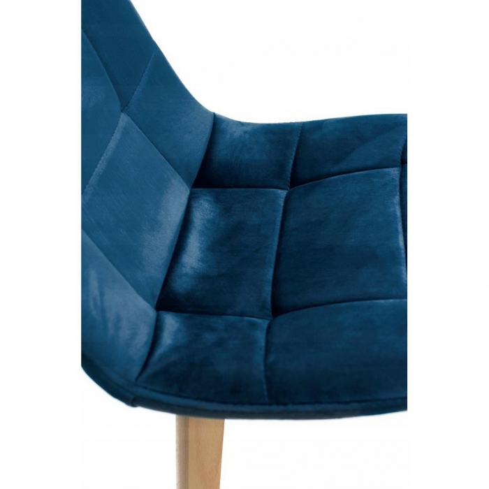 SCAUNE BUCATARIE/LIVING, CATIFEA SI PU, ALBASTRU MARIN, SET 4 BUC, 43X54X81 CM, COLIN [2]
