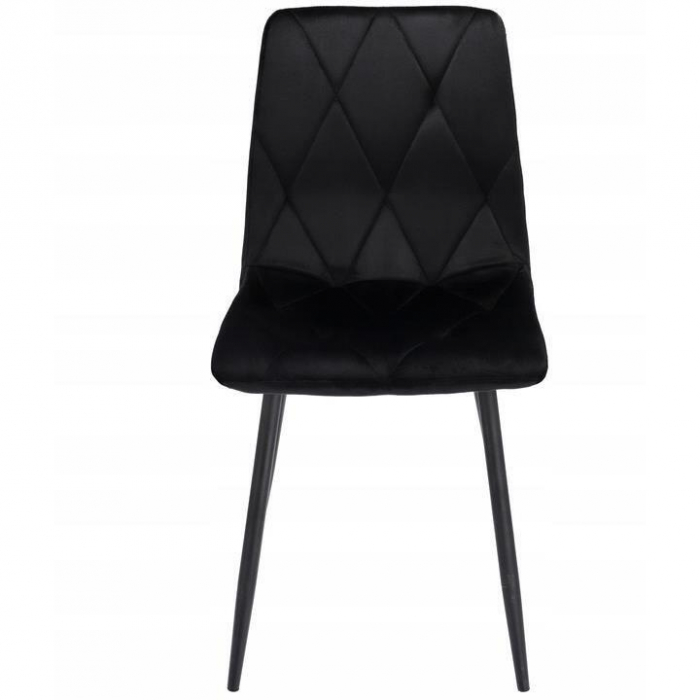SCAUNE BUCATARIE/LIVING, MATLASAT, CATIFEA, METAL, NEGRU, SET 4 BUC, 44X52X89 CM, PIADO, JUMI [4]