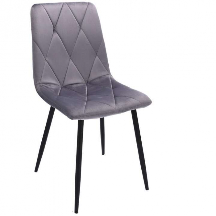 SCAUNE BUCATARIE/LIVING, MATLASATE, CATIFEA, METAL, GRI, SET 4 BUC, 44X52X89 CM, PIADO [6]