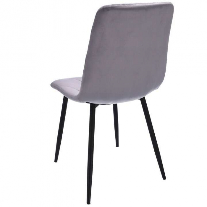 SCAUNE BUCATARIE/LIVING, MATLASATE, CATIFEA, METAL, GRI, SET 4 BUC, 44X52X89 CM, PIADO [2]