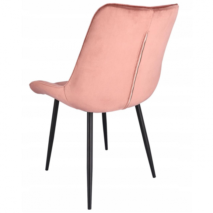 SCAUNE BUCATARIE/LIVING, METALIC, CATIFEA, ROZ, SET 4 BUC, 53X63X83 CM, MISTY [6]