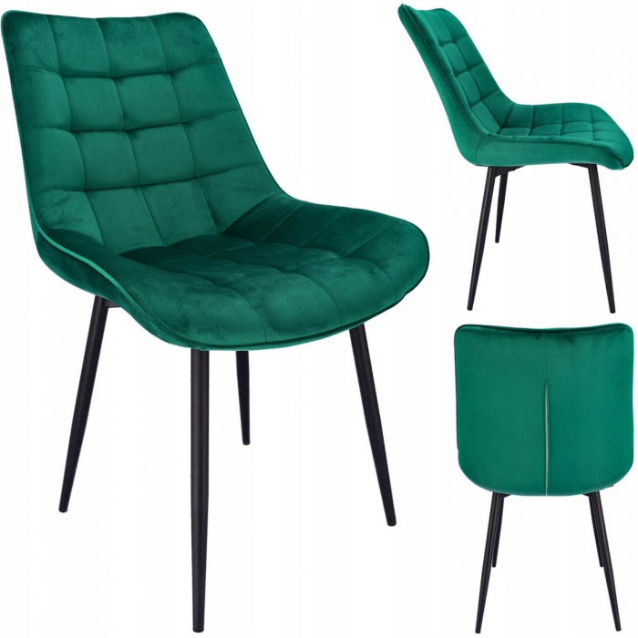 SCAUNE BUCATARIE/LIVING, METALIC, CATIFEA, VERDE, SET 4 BUC, 53X63X83 CM, MISTY [9]