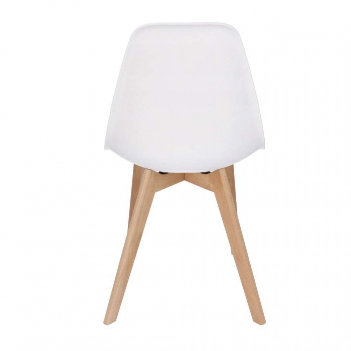 SCAUNE BUCATARIE/LIVING, PP, LEMN, ALB, SET 4 BUC, 46X52X82 CM, ADA [2]