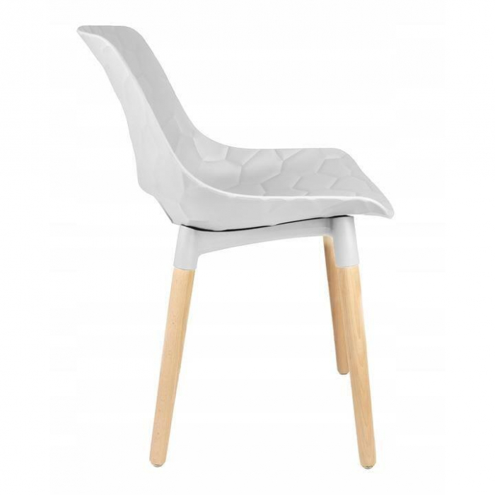 SCAUNE BUCATARIE/LIVING, PP, LEMN, MAX 130 KG, ALB, SET 4 BUC, 45X55X77 CM, DAVIS [5]