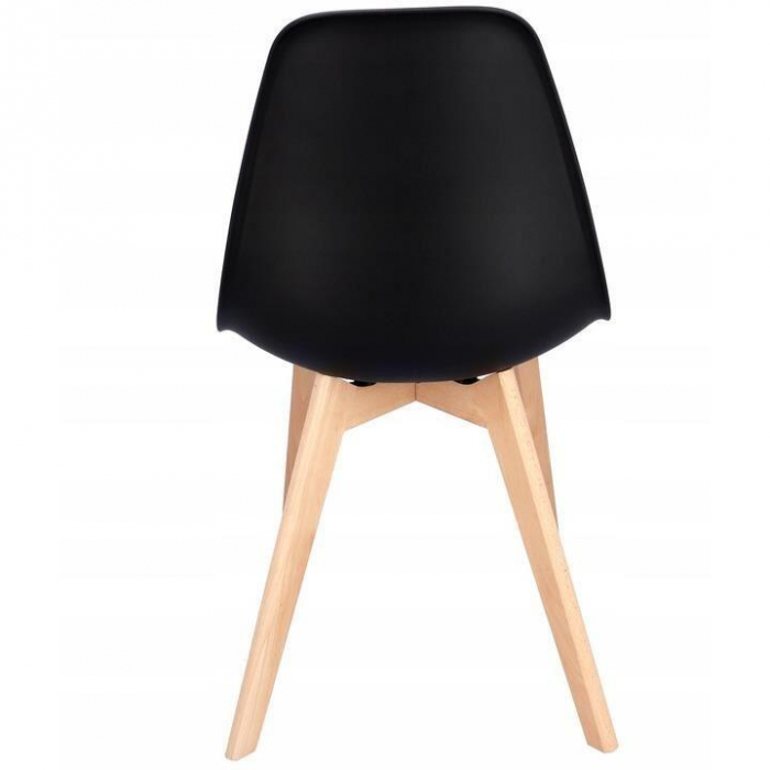 SCAUNE BUCATARIE/LIVING, PP, LEMN, NEGRU, SET 4 BUC, 46X52X82 CM, ADA, JUMI [2]