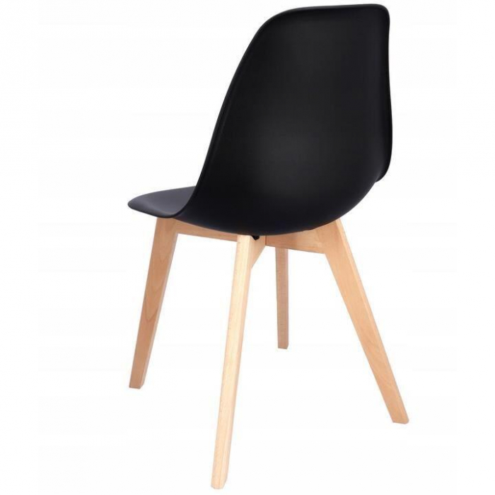 SCAUNE BUCATARIE/LIVING, PP, LEMN, NEGRU, SET 4 BUC, 46X52X82 CM, ADA, JUMI [4]