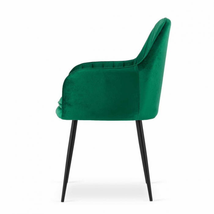 SCAUNE BUCATARIE/LIVING, SET 2 BUC, ARTOOL, LUGO, CATIFEA, METAL, VERDE SI NEGRU, 57.5X56.5X86.5 CM [12]