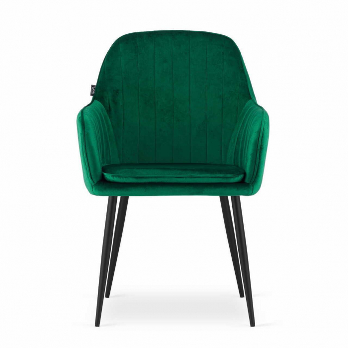 SCAUNE BUCATARIE/LIVING, SET 2 BUC, ARTOOL, LUGO, CATIFEA, METAL, VERDE SI NEGRU, 57.5X56.5X86.5 CM [13]