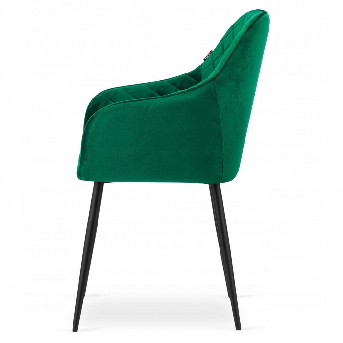 SCAUNE BUCATARIE/LIVING, SET 2 BUC, ARTOOL, NUGAT, CATIFEA, METAL, VERDE SI NEGRU, 58X54.5X91 CM [2]