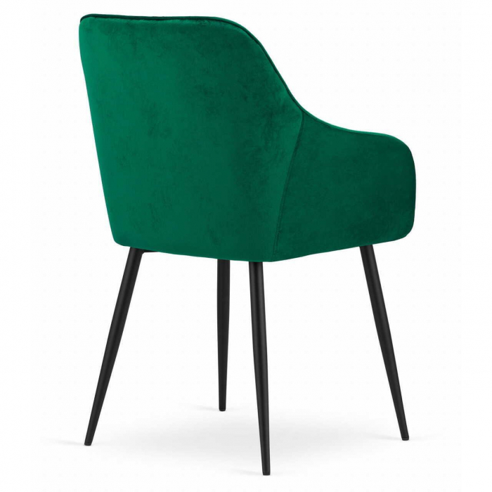 SCAUNE BUCATARIE/LIVING, SET 2 BUC, ARTOOL, NUGAT, CATIFEA, METAL, VERDE SI NEGRU, 58X54.5X91 CM [5]
