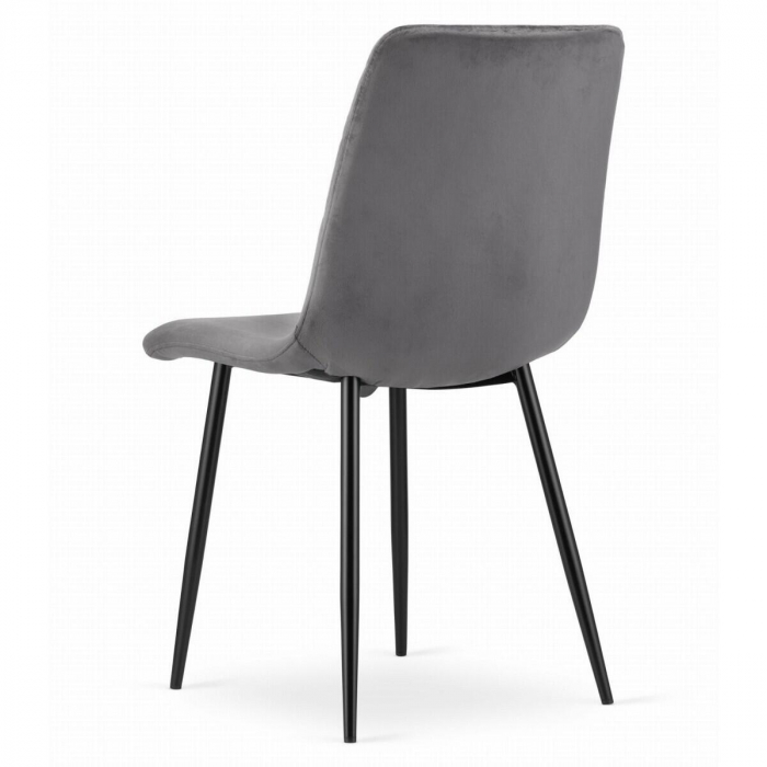 SCAUNE BUCATARIE/LIVING, SET 4 BUC, ARTOOL, TURIN, CATIFEA, METAL, GRI SI NEGRU, 44.5X53X88.5 CM [11]