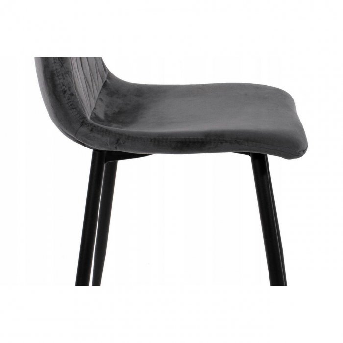 SCAUNE BUCATARIE/LIVING, SET 4 BUC, ARTOOL, TURIN, CATIFEA, METAL, GRI SI NEGRU, 44.5X53X88.5 CM [4]