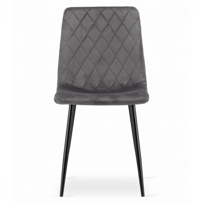SCAUNE BUCATARIE/LIVING, SET 4 BUC, ARTOOL, TURIN, CATIFEA, METAL, GRI SI NEGRU, 44.5X53X88.5 CM [13]
