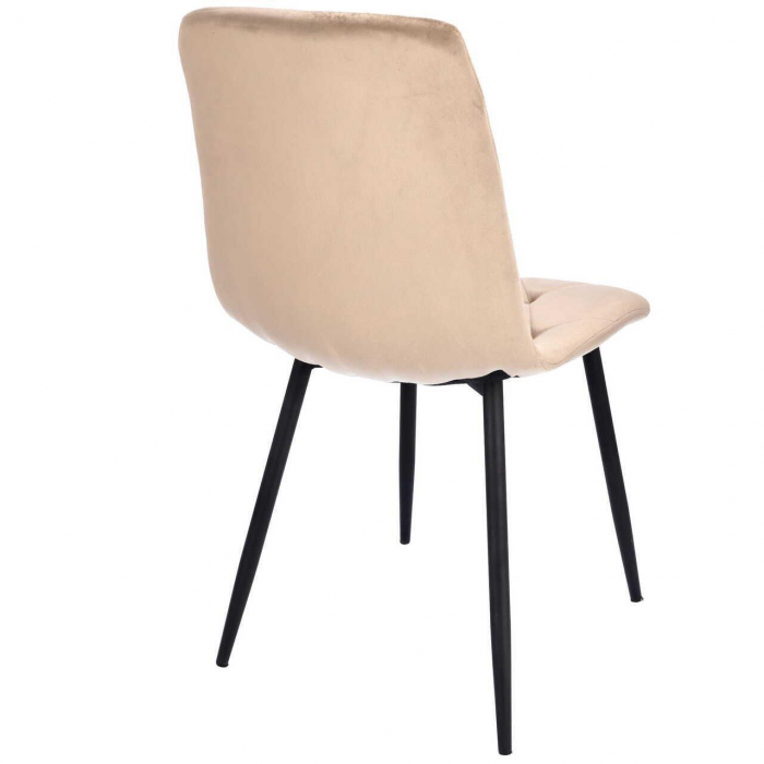 SCAUNE BUCATARIE/LIVING, SET 4 BUC, JUMI, PIADO, CATIFEA, METAL, BEJ SI NEGRU, 44X52X89 CM [5]