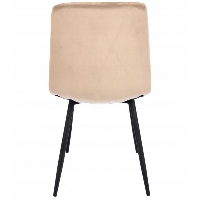 SCAUNE BUCATARIE/LIVING, SET 4 BUC, JUMI, PIADO, CATIFEA, METAL, BEJ SI NEGRU, 44X52X89 CM [3]