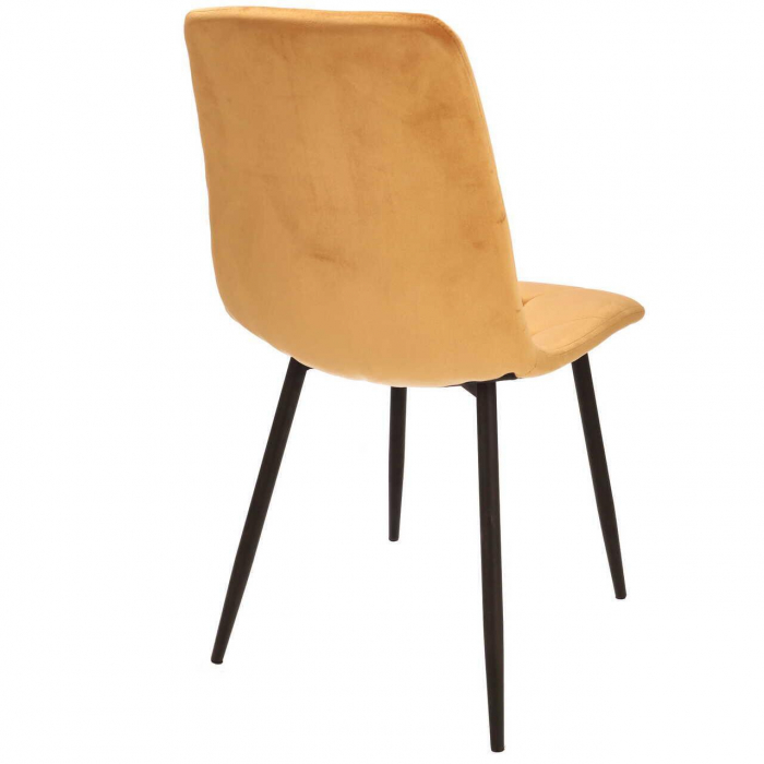 SCAUNE BUCATARIE/LIVING, SET 4 BUC, JUMI, PIADO, CATIFEA, METAL, MUSTAR SI NEGRU, 44X52X89 CM [5]