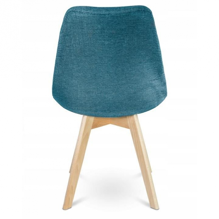 SCAUNE BUCATARIE/LIVING, STOFA, LEMN, VERDE MARIN, SET 4 BUC, 49X55X82 CM [7]