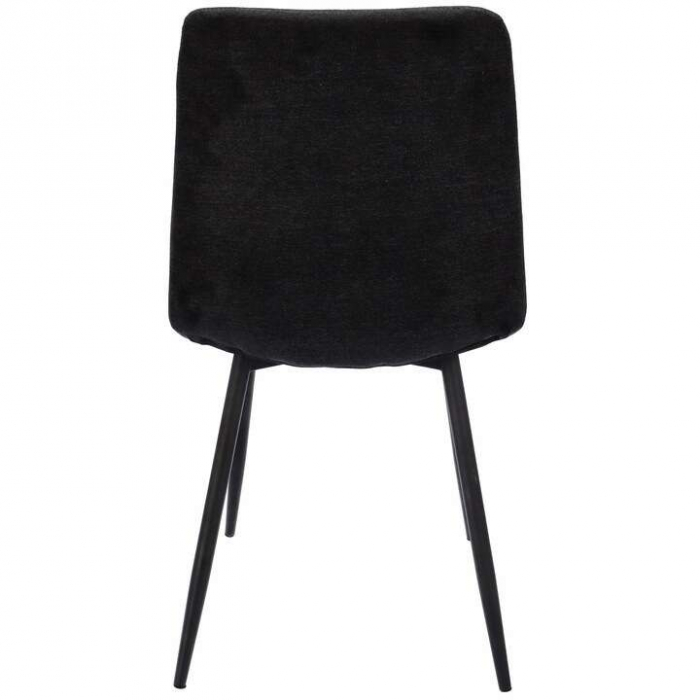 SCAUNE BUCATARIE/LIVING, TAPITATE, TEXTIL, METAL, NEGRU, SET 4 BUC, 44X52X89 CM, VENA [4]