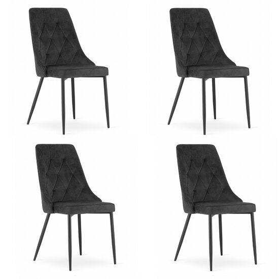 SET 4 SCAUNE BUCATARIE/LIVING, ARTOOL, IMOLA, CATIFEA, METAL, NEGRU, 48.5X61X93.5 CM [1]