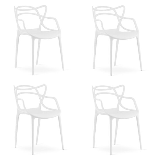 SET 4 SCAUNE BUCATARIE/LIVING, ARTOOL, KATO, PP, ALB, 54X55X82.5 CM [1]
