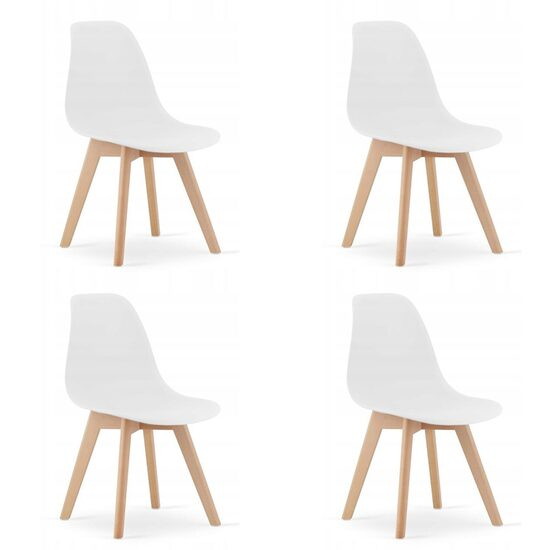 SET 4 SCAUNE BUCATARIE/LIVING, ARTOOL, KITO, PP, LEMN, ALB, 46X54.5X80 CM [1]