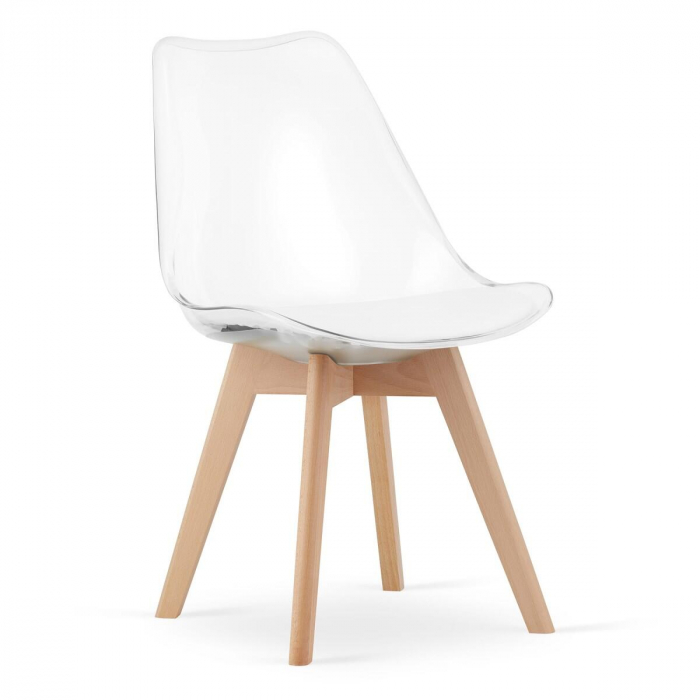 SET 4 SCAUNE BUCATARIE/LIVING, ARTOOL, MARK, PP, LEMN, TRANSPARENT, 49X42X82.5 CM [8]