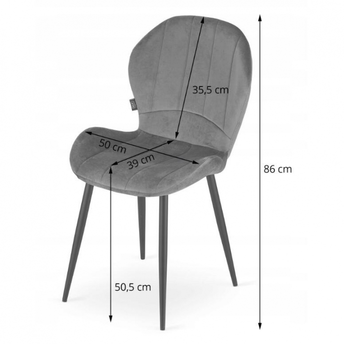 SET 4 SCAUNE BUCATARIE/LIVING, ARTOOL, TERNI, CATIFEA, METAL, VERDE, 50X62X86 CM [2]