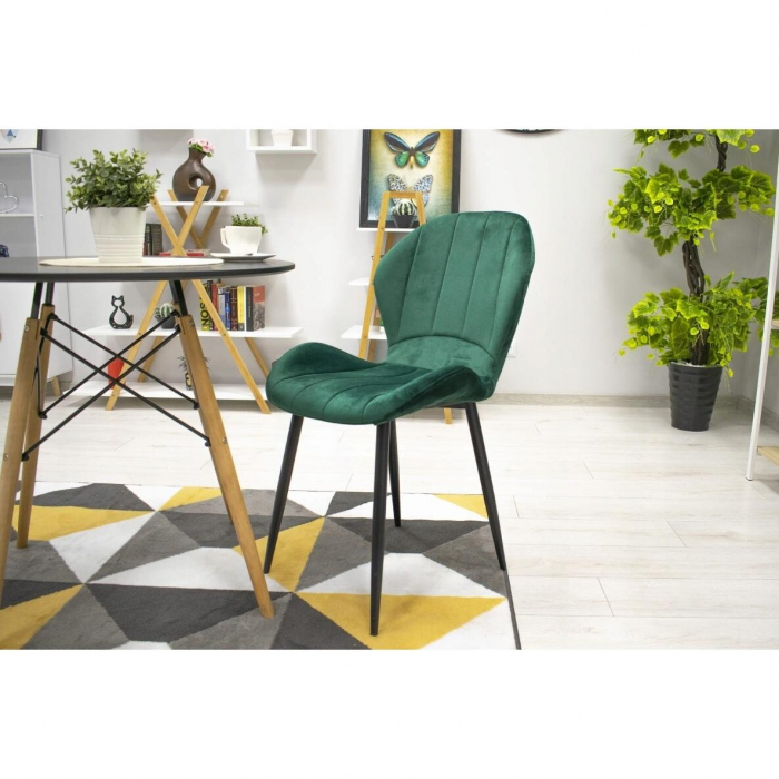 SET 4 SCAUNE BUCATARIE/LIVING, ARTOOL, TERNI, CATIFEA, METAL, VERDE, 50X62X86 CM [8]