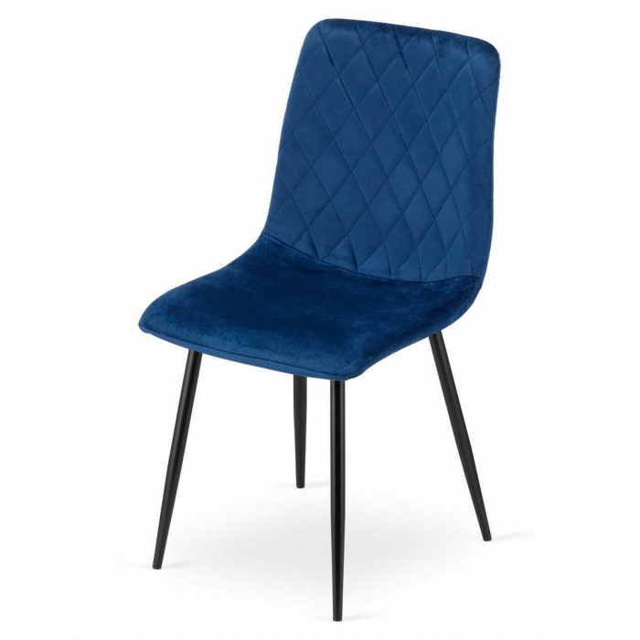 SET 4 SCAUNE BUCATARIE/LIVING, ARTOOL, TURIN, CATIFEA, METAL, BLEUMARIN SI NEGRU, 44.5X53X88.5 CM [4]