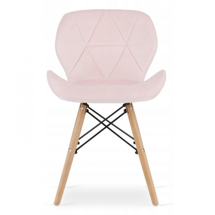 SET 4 SCAUNE STIL SCANDINAV, ARTOOL, LAGO, CATIFEA, LEMN, ROZ, 48X43X74 CM [3]