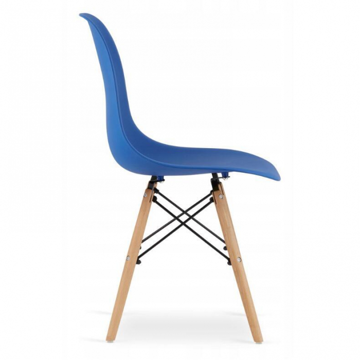 SET 4 SCAUNE STIL SCANDINAV, ARTOOL, OSAKA, PP, LEMN, ALBASTRU SI NATUR, 46X54X81 CM [5]