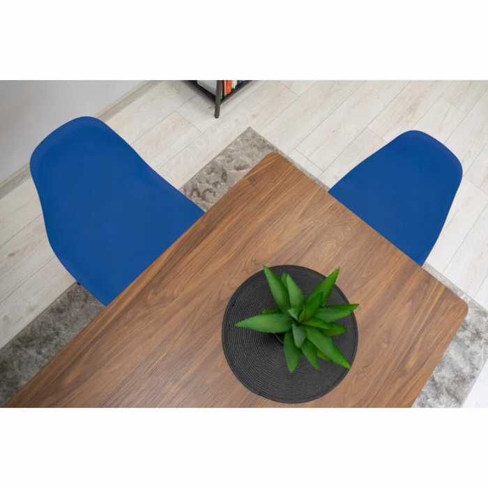 SET 4 SCAUNE STIL SCANDINAV, ARTOOL, OSAKA, PP, LEMN, ALBASTRU SI NEGRU, 46X54X81 CM [8]