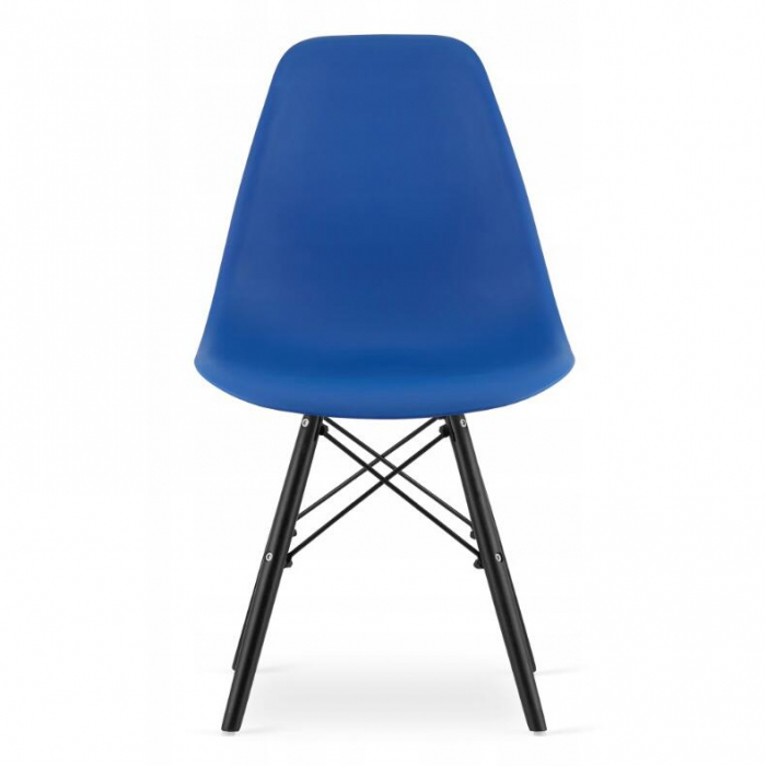 SET 4 SCAUNE STIL SCANDINAV, ARTOOL, OSAKA, PP, LEMN, ALBASTRU SI NEGRU, 46X54X81 CM [4]