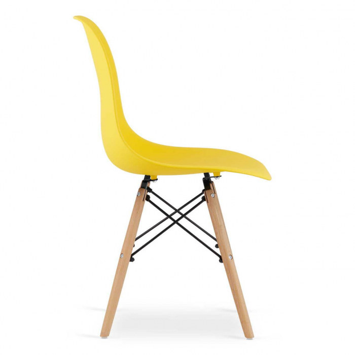 SET 4 SCAUNE STIL SCANDINAV, ARTOOL, OSAKA, PP, LEMN, GALBEN, 46X54X81 CM [11]