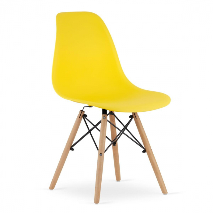 SET 4 SCAUNE STIL SCANDINAV, ARTOOL, OSAKA, PP, LEMN, GALBEN, 46X54X81 CM [14]