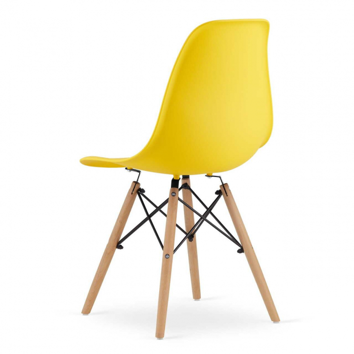 SET 4 SCAUNE STIL SCANDINAV, ARTOOL, OSAKA, PP, LEMN, GALBEN, 46X54X81 CM [9]