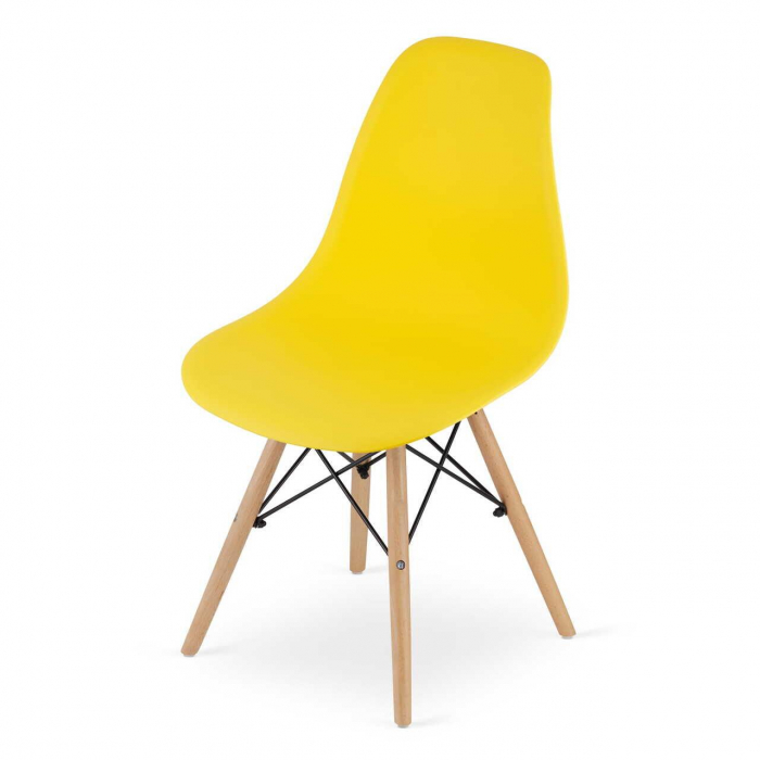 SET 4 SCAUNE STIL SCANDINAV, ARTOOL, OSAKA, PP, LEMN, GALBEN, 46X54X81 CM [10]