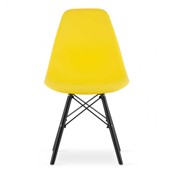 SET 4 SCAUNE STIL SCANDINAV, ARTOOL, OSAKA, PP, LEMN, GALBEN SI NEGRU, 46X54X81 CM [13]