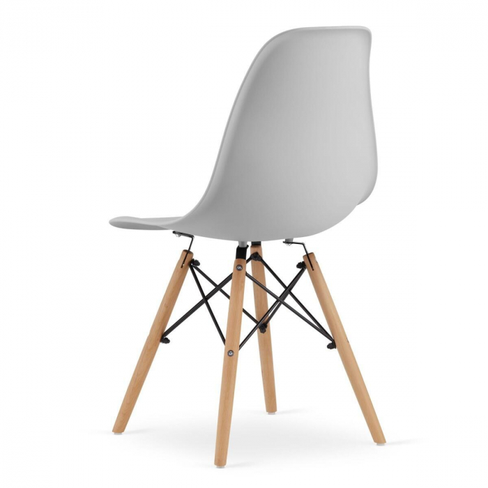 SET 4 SCAUNE STIL SCANDINAV, ARTOOL, OSAKA, PP, LEMN, GRI, 46X54X81 CM [7]