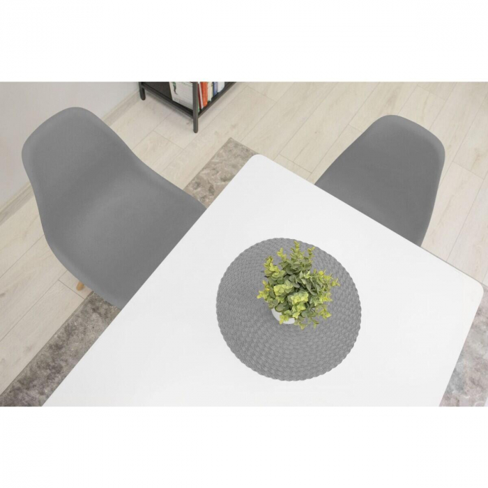 SET 4 SCAUNE STIL SCANDINAV, ARTOOL, OSAKA, PP, LEMN, GRI, 46X54X81 CM [2]