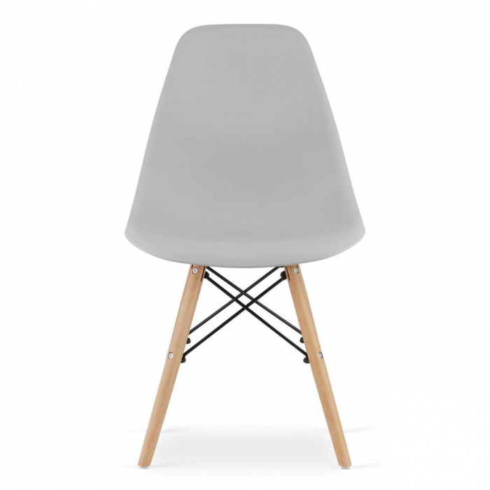 SET 4 SCAUNE STIL SCANDINAV, ARTOOL, OSAKA, PP, LEMN, GRI, 46X54X81 CM [9]