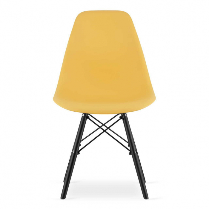 SET 4 SCAUNE STIL SCANDINAV, ARTOOL, OSAKA, PP, LEMN, MUSTAR SI NEGRU, 46X54X81 CM [7]
