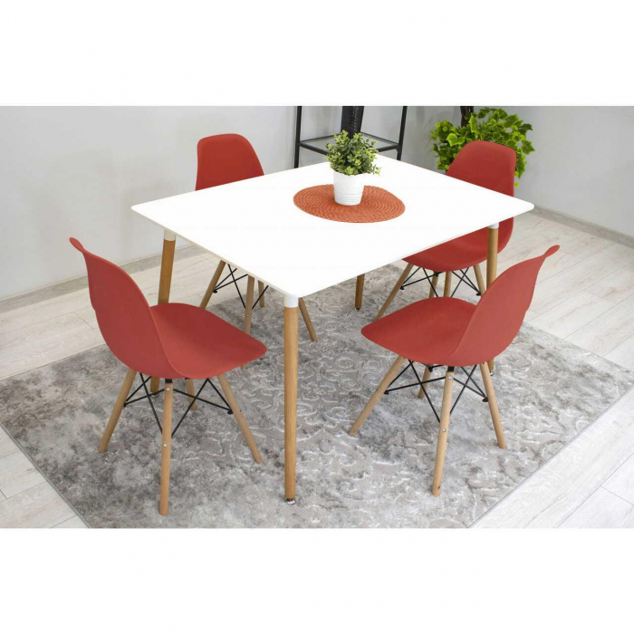 SET 4 SCAUNE STIL SCANDINAV, ARTOOL, OSAKA, PP, LEMN, VERMILION, 46X54X81 CM [2]